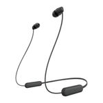 Audífonos Sony WI-C100 IPX4, 25 horas negro frontal oblicuo