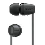 Audífonos Sony WI-C100 IPX4, 25 horas negro lateral y dorsal