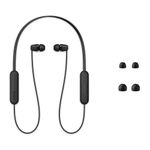 Audífonos Sony WI-C100 IPX4, 25 horas negro con accesorios frontal