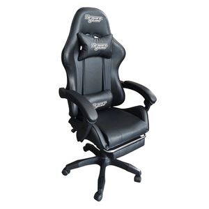 Silla gamer T4G con reposapiés y almohadillas, carga máxima 100kg, estructura de aleación de aluminio, negra