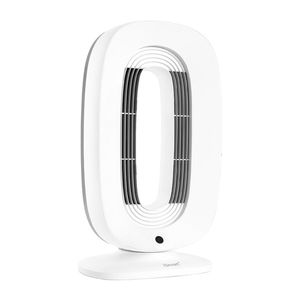 Ventilador inteligente iSmart, 12 W, 4 velocidades, APP, compatible Alexa y Google Assistant, blanco