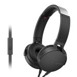 Audífonos Sony MDRXB550AP 3.5 mm negro frontal oblicuo