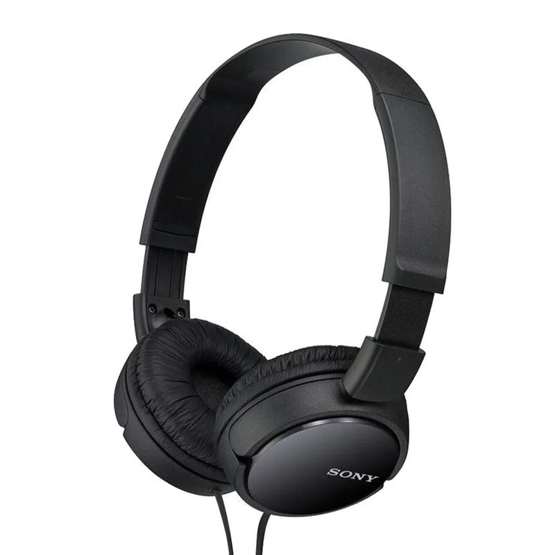 Audífonos Sony MDR-ZX110 3.5 mm negro frontal oblicuo