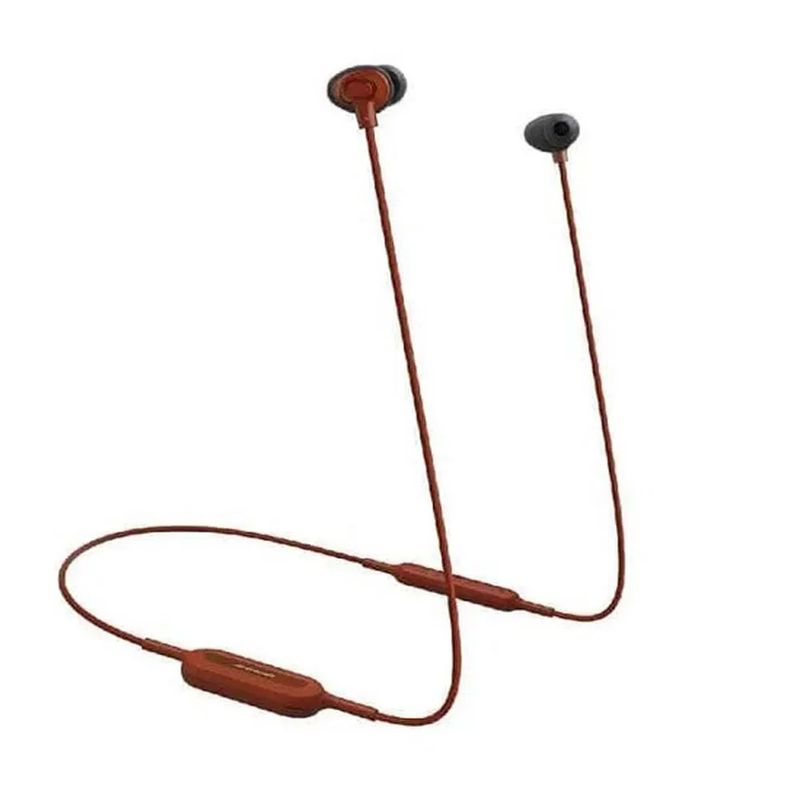 Audífonos Panasonic RP-NJ310 bass, 6 horas rojo frontal oblicuo