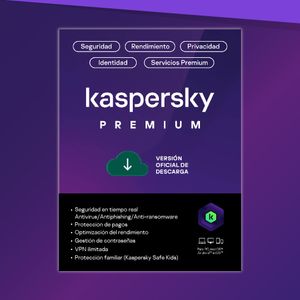 Antivirus digital Kaspersky Premium, 1 dispositivos, 2 años