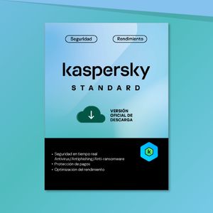 Antivirus digital Kaspersky Standard, 5 dispositivos, 1 año