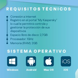 Antivirus digital Kaspersky Standard, 5 dispositivos, 2 años