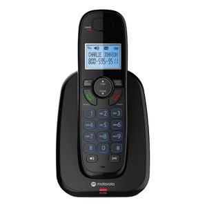 Teléfono inalámbrico Motorola Auri3525 identificador de llamadas, 5 tonos de llamada, negro