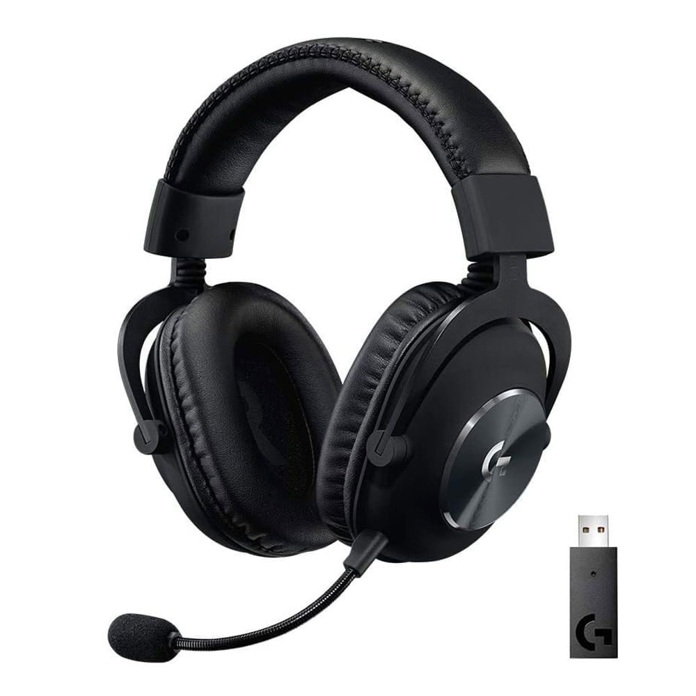 Audifonos Gaming Logitech Pro X Inalambricos Lightspeed Microfono  Desmontable Para PC Negro (Black)