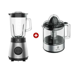 Combo Electrolux: Licuadora TruFlow EBS30 700w, 5 velocidades, con vaso de vidrio 1.5 litros + Exprimidor de naranja y cítricos ECP10 30w, 800 ml
