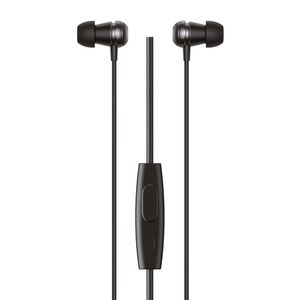 Audífonos in ear con micrófono Decibel E300C conector tipo c, aluminio, control de música y llamadas, negro