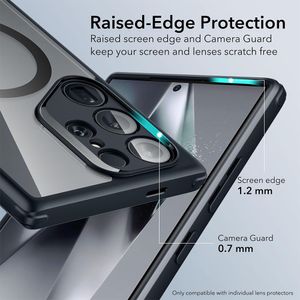 Case para Samsung S24 Ultra, amortiguador de choques, magnético negro