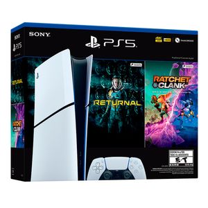 Consola PlayStation 5 Slim Digital + 2 juegos digitales con cupón (Returnal y Ratchet & Clank)