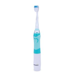 Cepillo dental con vibración y luces LED para niños de 3 a 10 años, celeste