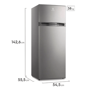 Combo Electrolux: Refrigeradora ERTY20G2HVI Top Mount Frost, 205 litros, plateado + Microondas EMDO20S2GSRUG, 20 litros, 600 W, plateado