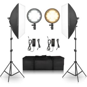 Kit fondo de tela muselina blanco + Kit de luces LED