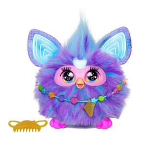 Furby morado, 15 accesorios de moda, interactivo, activación por voz