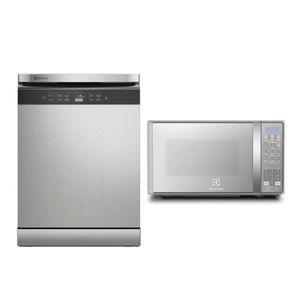 Combo Electrolux: Lavavajillas 14 Sets EHFE14T2MSBUS + Microondas EMDO20S2GSRUG, capacidad 20L