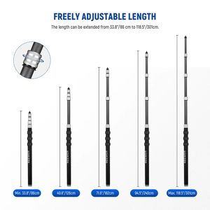 Extensión Neewer Boom Pole para micrófono MS-300C, fibra carbono