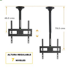 Rack de Techo TV 32"-65" EXPO RACK, ERT3265, Soporte Altura Regulable, Negro