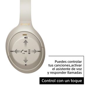 Audífonos con cancelación de ruido Sony WH-1000XM4 micrófono incorporado, máx. 30 horas, control de música y llamadas, gris