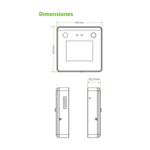 Control Asistencia y Acceso Facial, ZKTeco Horus TL2, Wifi, Cableado, 800 Usuarios, Negro