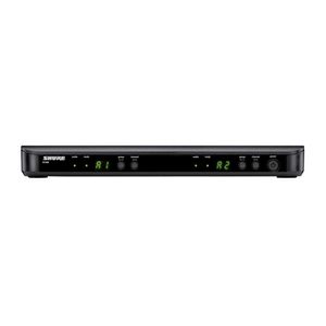 Micrófono inalámbrico x2 Shure BLX288/PG58 dinámico, cardioide, cobertura 100 m, hasta 14 horas, negro