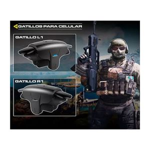 Gatillos para celular Memo AK05 L1 y R1 + Guantes dedales pro Star Fox