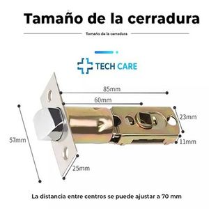 Cerradura electrónica biométrica Tech Care, 2 métodos de apertura, negro