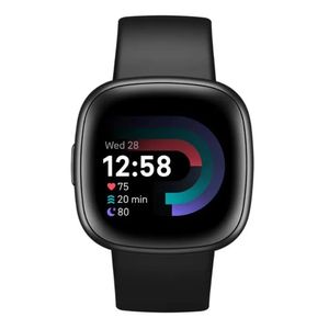 Smartwatch Fitbit Versa 4, resistente al agua, modos deportivos, máx. 6 días, negro