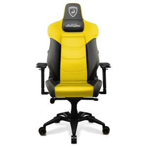 Silla gamer Lamborghini Veneno Lite carga máx. 120kg, inclinación 180°, amarillo