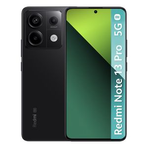 Celular Xiaomi Redmi Note 13 Pro 5G 512GB, 12GB RAM, cámara principal 200MP + 8MP + 2MP, frontal 16MP, 6.67", negro