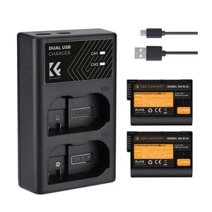 Cargador Dual K&F Concept KF28.0012 para batería EN-EL15, negro + 2 baterías