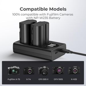 Cargador K&F Concept KF28.0012 para batería EN-EL15, negro + 2 baterías