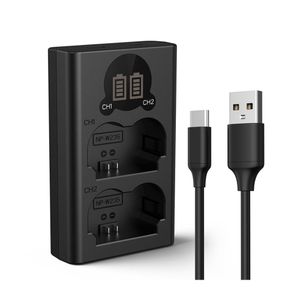 Cargador K&F Concept KF28.0012 para batería EN-EL15, negro + 2 baterías
