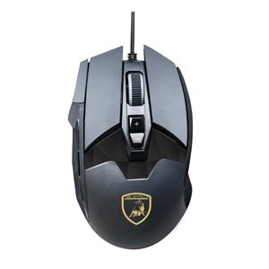 Mouse gamer alámbrico Lamborghini Lambo Gaming Veneno, conexión USB, 1000 dpi, 9 botones, luces RGB, negro