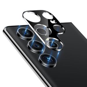 Protector de cámara para Samsung Galaxy S24 Ultra, transparente con borde negro