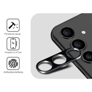 Protector de cámara para Samsung Galaxy S24 / S24 Plus, transparente con borde negro