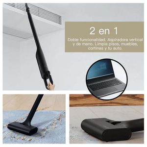Aspiradora inalámbrica vertical Deerma VC03S 120w, capacidad de succión 14000 Pa, duración máx. 18 minutos, negra
