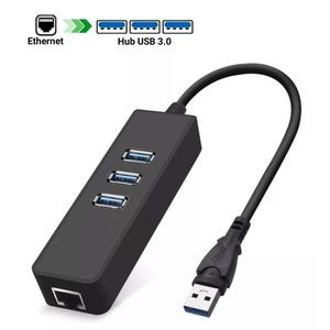 Adaptador Usb 3.0 A Rj45 Usb Lan Ethernet + Hub 3 Puertos 3