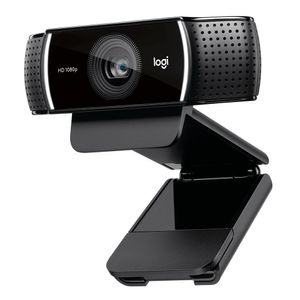Cámara web Logitech C922 Pro Stream FHD 1080p, conexión USB, micrófono integrado, cable 1.5 m, negro