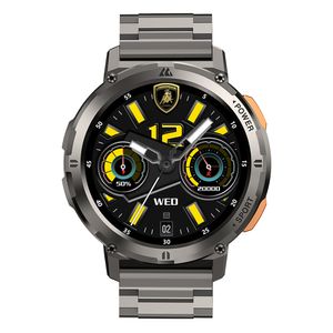 Smartwatch Lamborghini Aventador Cerchio Metal pantalla AMOLED 1.43", resistente al agua 5 ATM, batería hasta 15 días, 70 modos deportivos, plateado