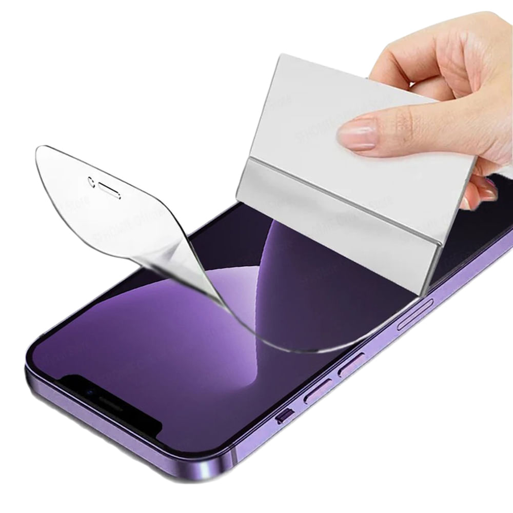 Lámina de hidrogel transparente para pantallas de celular