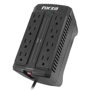 Estabilizador de voltaje Forza FVR-902 900VA/450W 8 salidas, largo de cable 1 m, negro