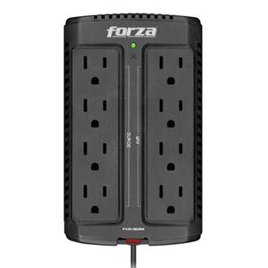 Estabilizador de voltaje Forza FVR-902 900VA/450W 8 salidas, largo de cable 1 m, negro
