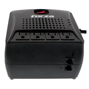 Estabilizador de voltaje Forza FVR-3002 4 salidas, puerto RJ45-220V, largo de cable 1.2 m , negro
