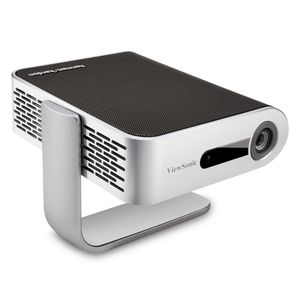 Proyector portátil Viewsonic M1+-2 Smart LED, 854x480, 300 lúmenes, Wi-Fi, proyecta hasta 100”, con altavoces Harman Kardon, plateado