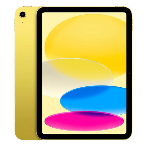 iPad (10ma Gen) 10.9" Wi-Fi, 64GB, 4GB ram, cámara principal 12MP, frontal 12MP, A14 Bionic, 28.6Wh, amarillo