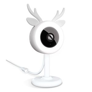 Cámara de seguridad interna Nexxt NHC-B100 Monitor bebe 2K, Wi-Fi, visión nocturna, detección de llanto, anillo multicolor, sensor de humedad