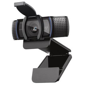 Cámara web Logitech C920s Full HD 1080p, conexión USB, micrófono integrado, tapa de privacidad, cable 1.5 m, negro